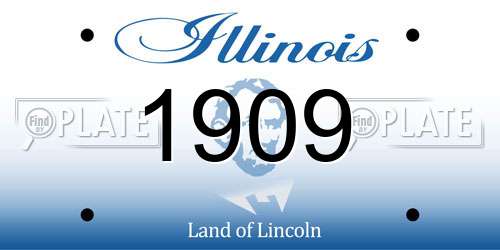 1909 Illinois License Plate