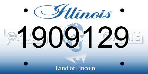 1909129 Illinois License Plate