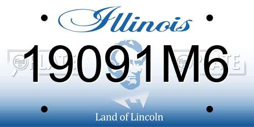 19091M6 Illinois License Plate