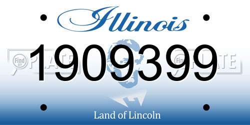 1909399 Illinois License Plate