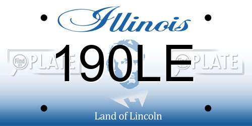 190LE Illinois License Plate