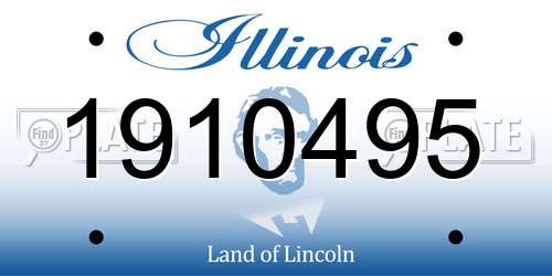 1910495 Illinois License Plate