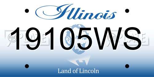 19105WS Illinois License Plate
