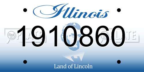 1910860 Illinois License Plate