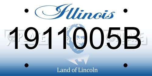 1911005B Illinois License Plate