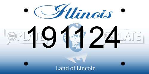 191124 Illinois License Plate