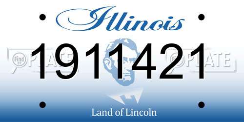1911421 Illinois License Plate