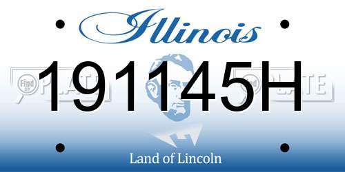 191145H Illinois License Plate