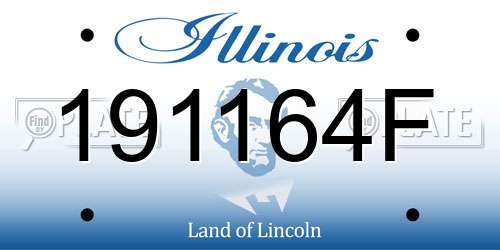191164F Illinois License Plate