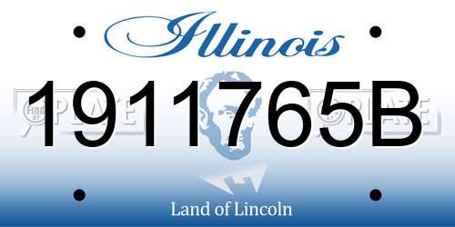 1911765B Illinois License Plate