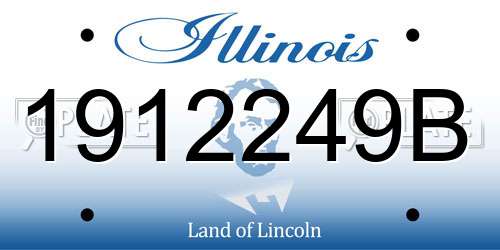 1912249B Illinois License Plate