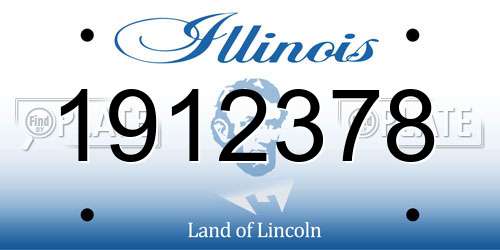 1912378 Illinois License Plate