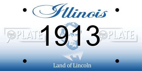 1913 Illinois License Plate