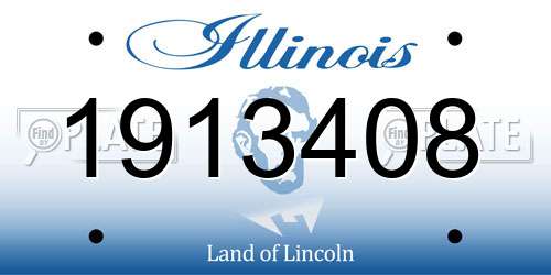 1913408 Illinois License Plate