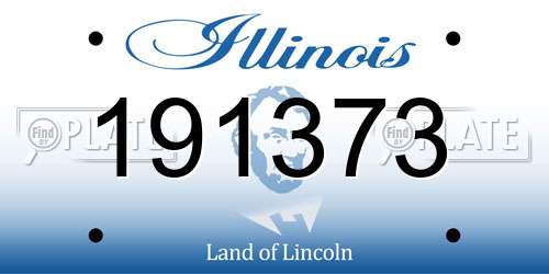191373 Illinois License Plate