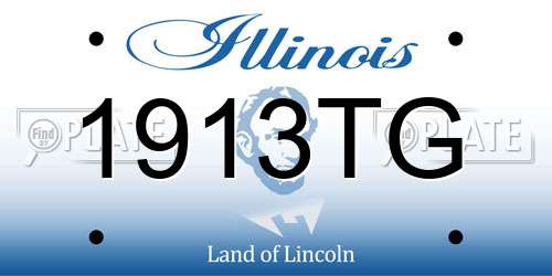 1913TG Illinois License Plate
