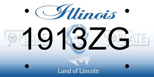 1913ZG Illinois License Plate