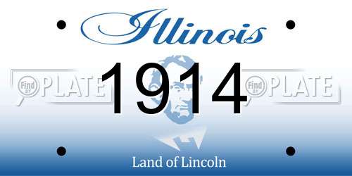 1914 Illinois License Plate