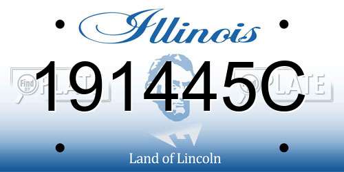 191445C Illinois License Plate