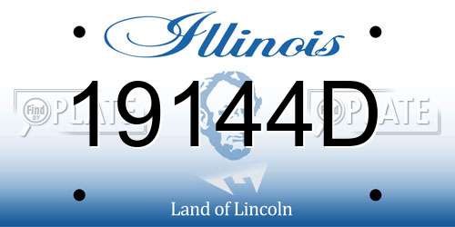 19144D Illinois License Plate