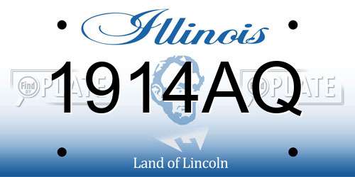 1914AQ Illinois License Plate