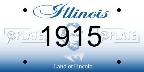1915 Illinois License Plate