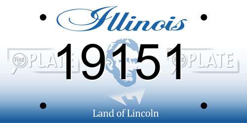 19151 Illinois License Plate
