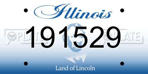 191529 Illinois License Plate