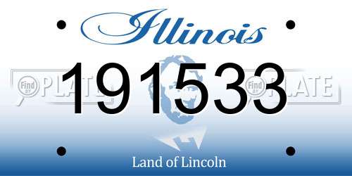 191533 Illinois License Plate