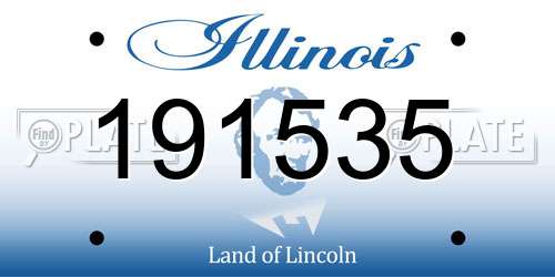 191535 Illinois License Plate