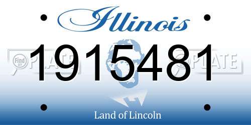 1915481 Illinois License Plate