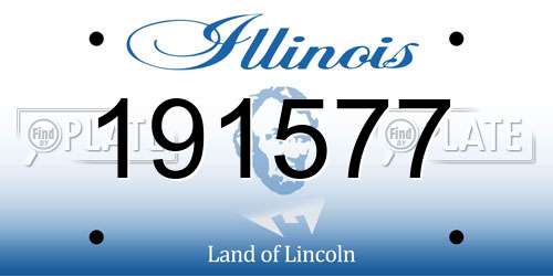 191577 Illinois License Plate