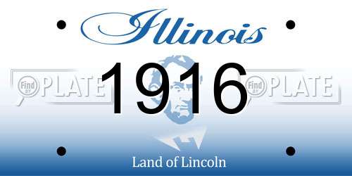 1916 Illinois License Plate