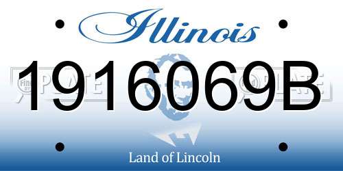 1916069B Illinois License Plate