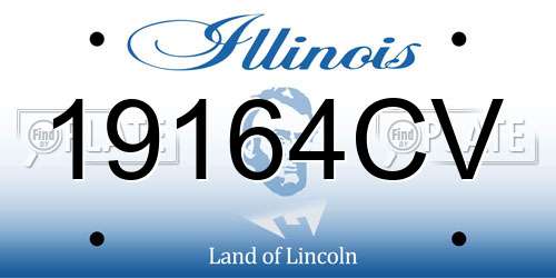 19164CV Illinois License Plate