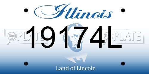 19174L Illinois License Plate