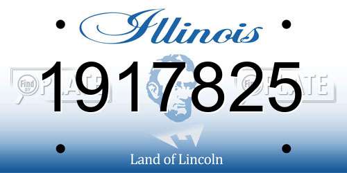 1917825 Illinois License Plate