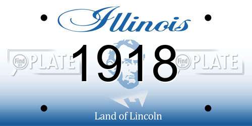1918 Illinois License Plate