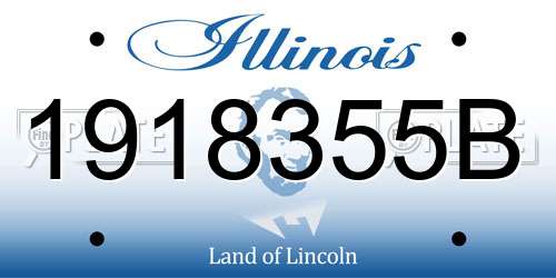 1918355B Illinois License Plate