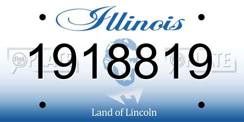 1918819 Illinois License Plate