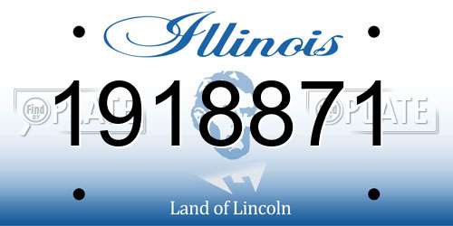 1918871 Illinois License Plate