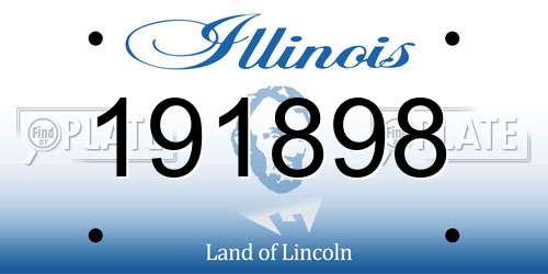 191898 Illinois License Plate