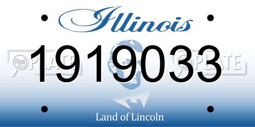 1919033 Illinois License Plate