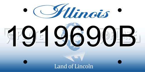 1919690B Illinois License Plate