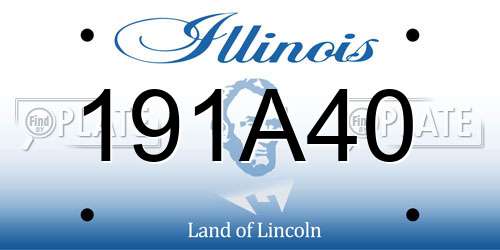191A40 Illinois License Plate