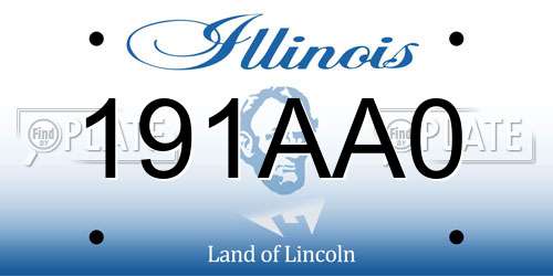 191AA0 Illinois License Plate