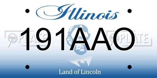 191AAO Illinois License Plate