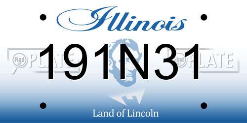 191N31 Illinois License Plate