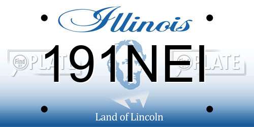 191NEI Illinois License Plate