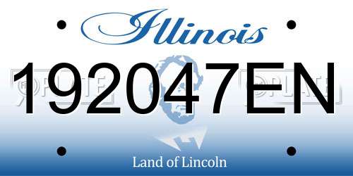 192047EN Illinois License Plate